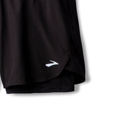 BROOKS SHORT CHASER 5INCH 2IN1 2.0 WN BLACK (AW25)
