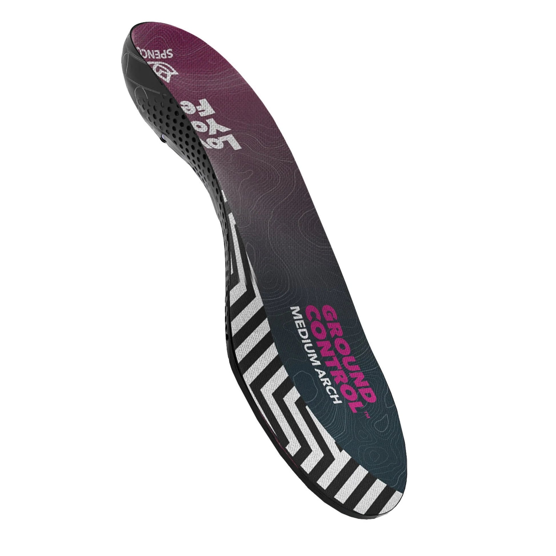 Shoe insole with 'Ground Control' branding on a white background
