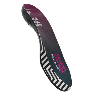 Shoe insole with 'Ground Control' branding on a white background