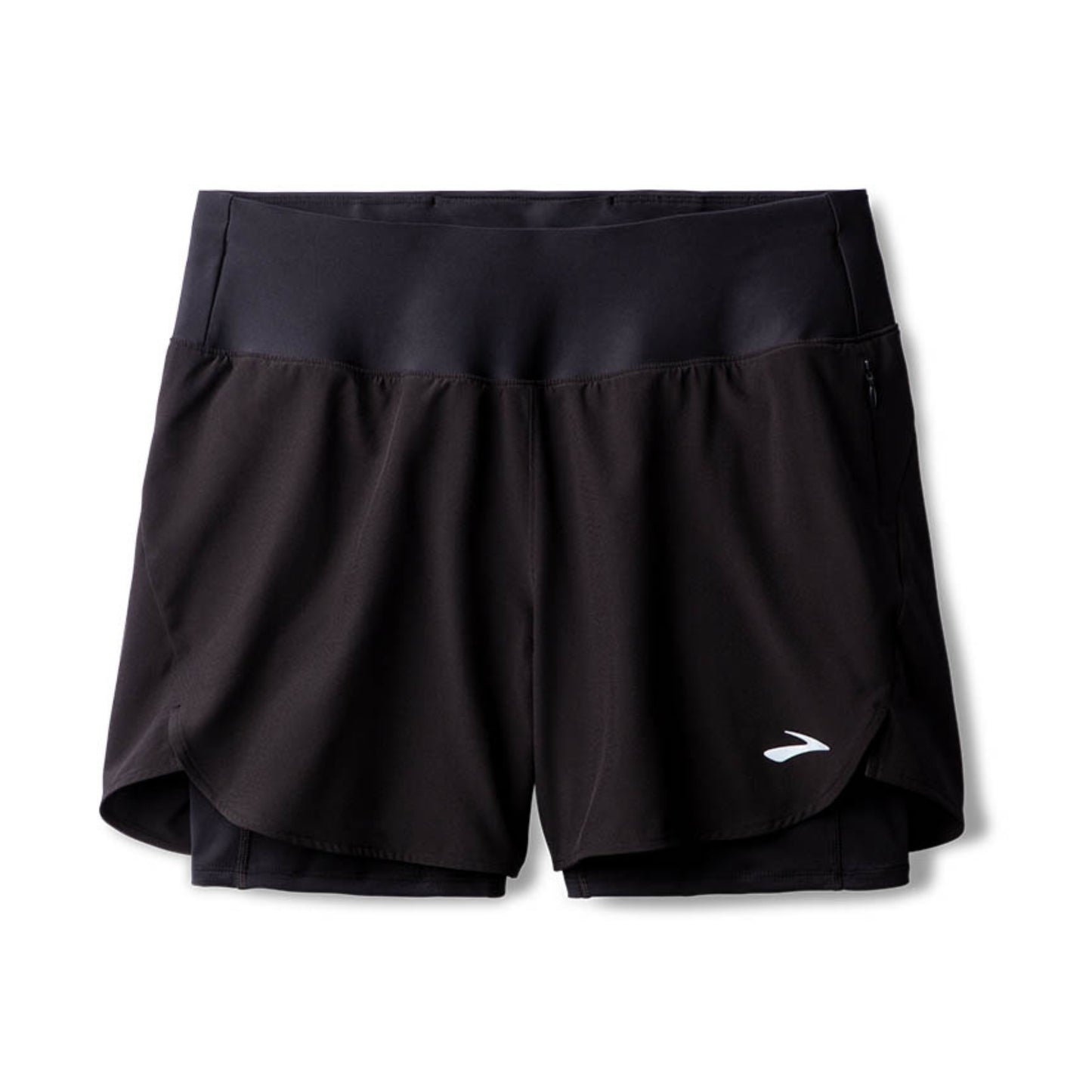 BROOKS SHORT CHASER 5INCH 2IN1 2.0 WN BLACK (AW25)