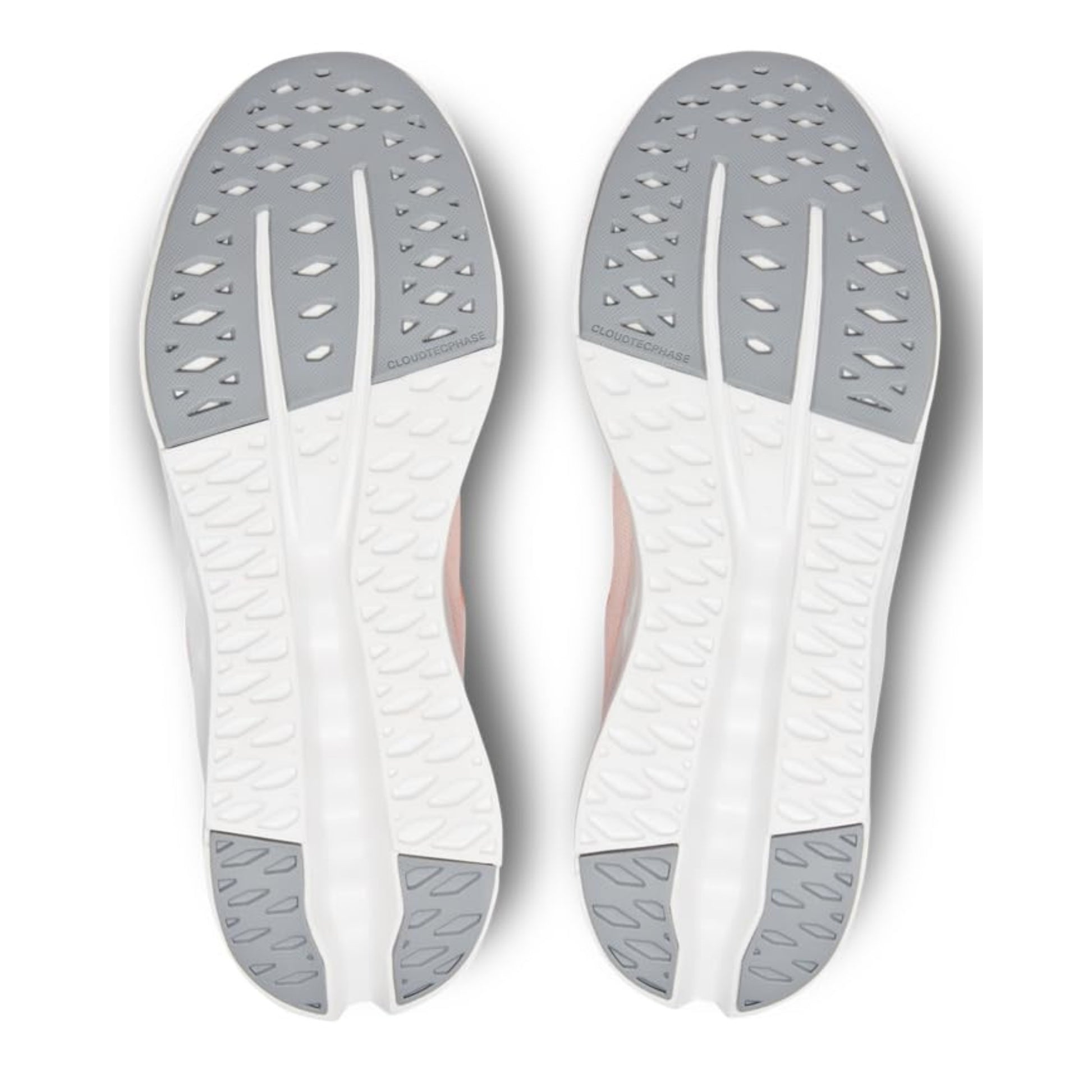 Grey and white bottom sole of the shoe
