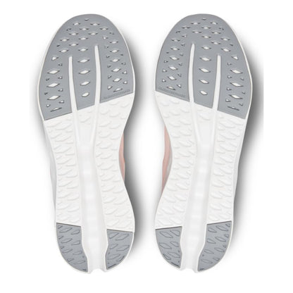 Grey and white bottom sole of the shoe