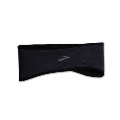 Black Brooks headband on a white background