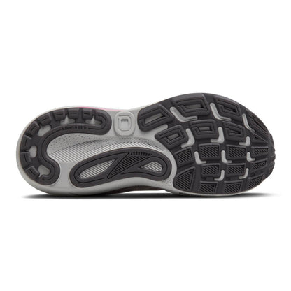 Close-up of a shoe sole with tread pattern on a white background