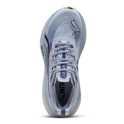 Light blue running shoe with Puma logo on a white background