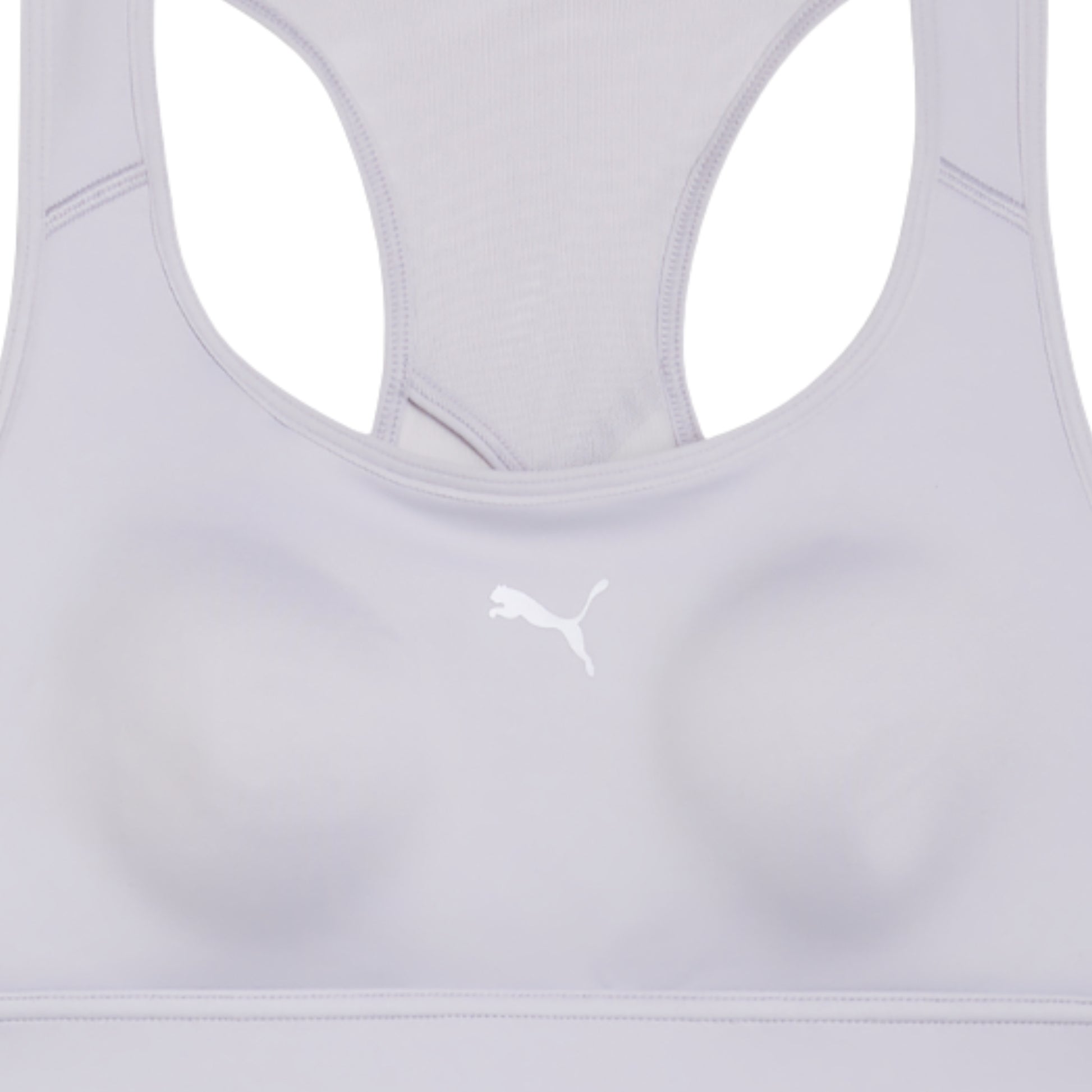 White sports bra with Puma logo on a white background