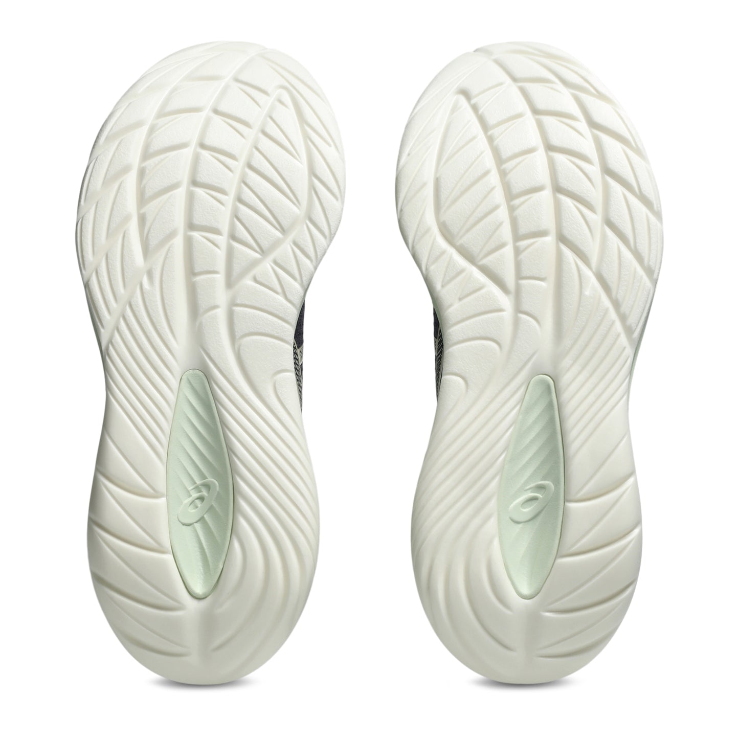 White athletic shoe sole with brand logo on a white background