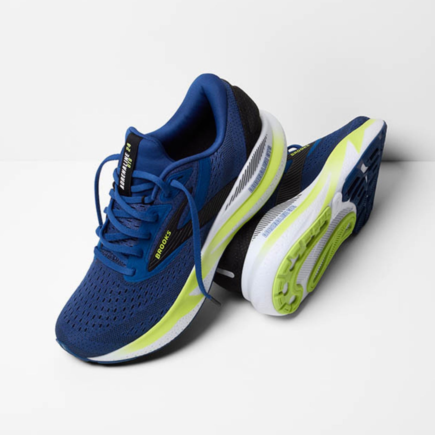 BROOKS SHOE ADRENALINE GTS 24 MN NAVY PEONY/BLACK/ACID LIME (AW25)