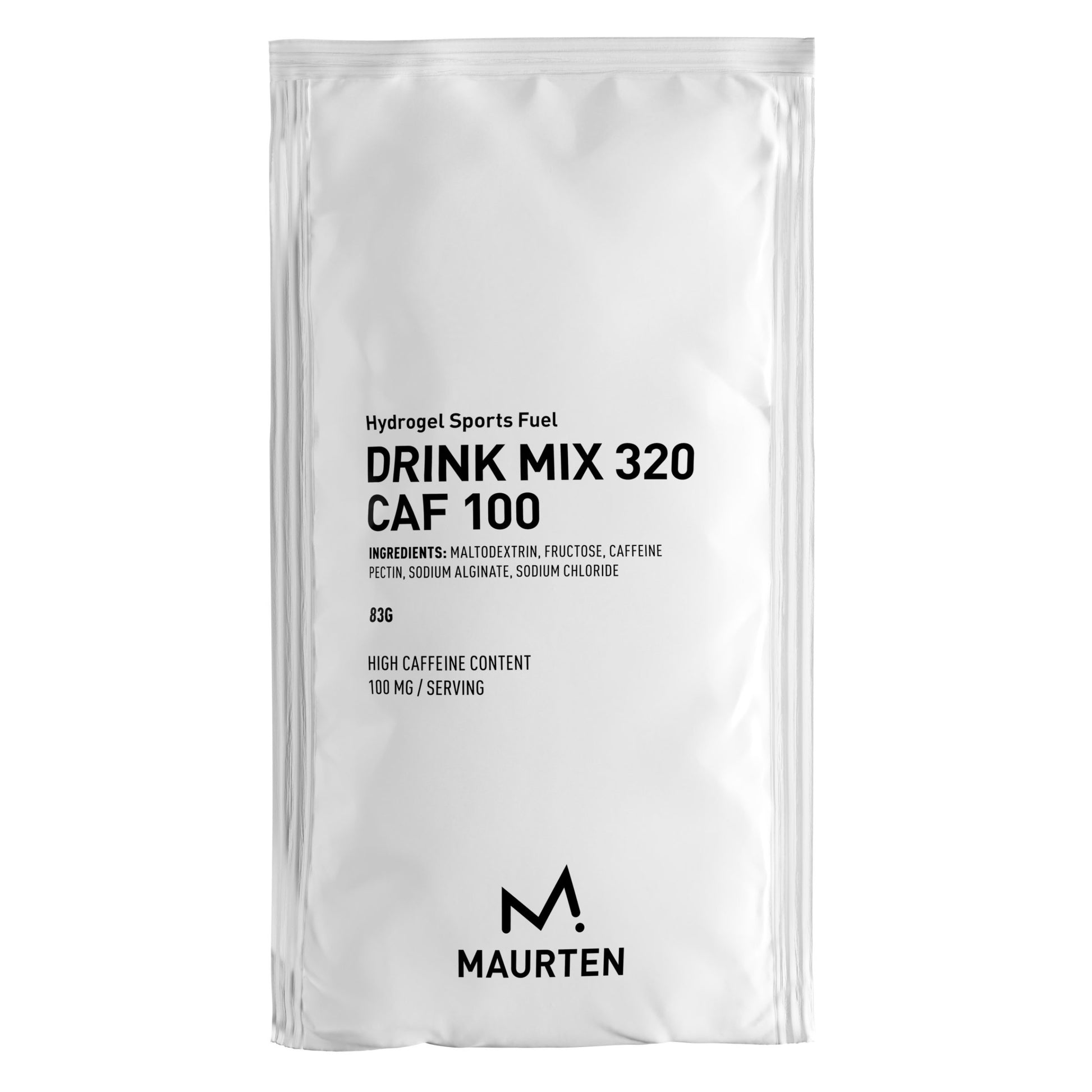 Maurten Drink Mix 320 CAF 100 package on a white background