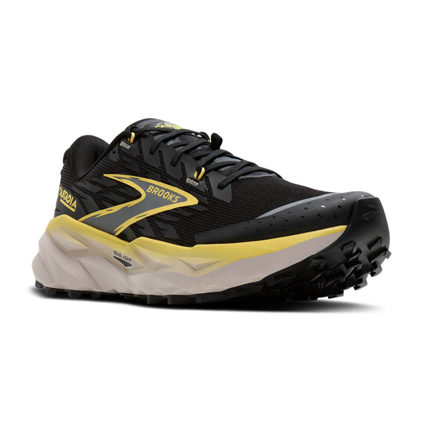 BROOKS SHOE CASCADIA 19 MN BLACK/YELLOW/CHATEAU (SS26)
