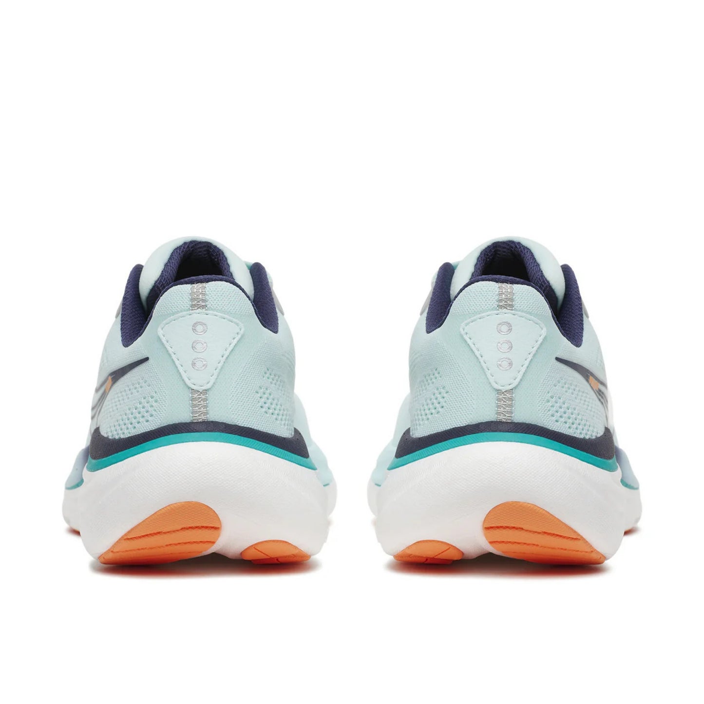 Light blue Saucony running shoe with dark blue accents on a white background
