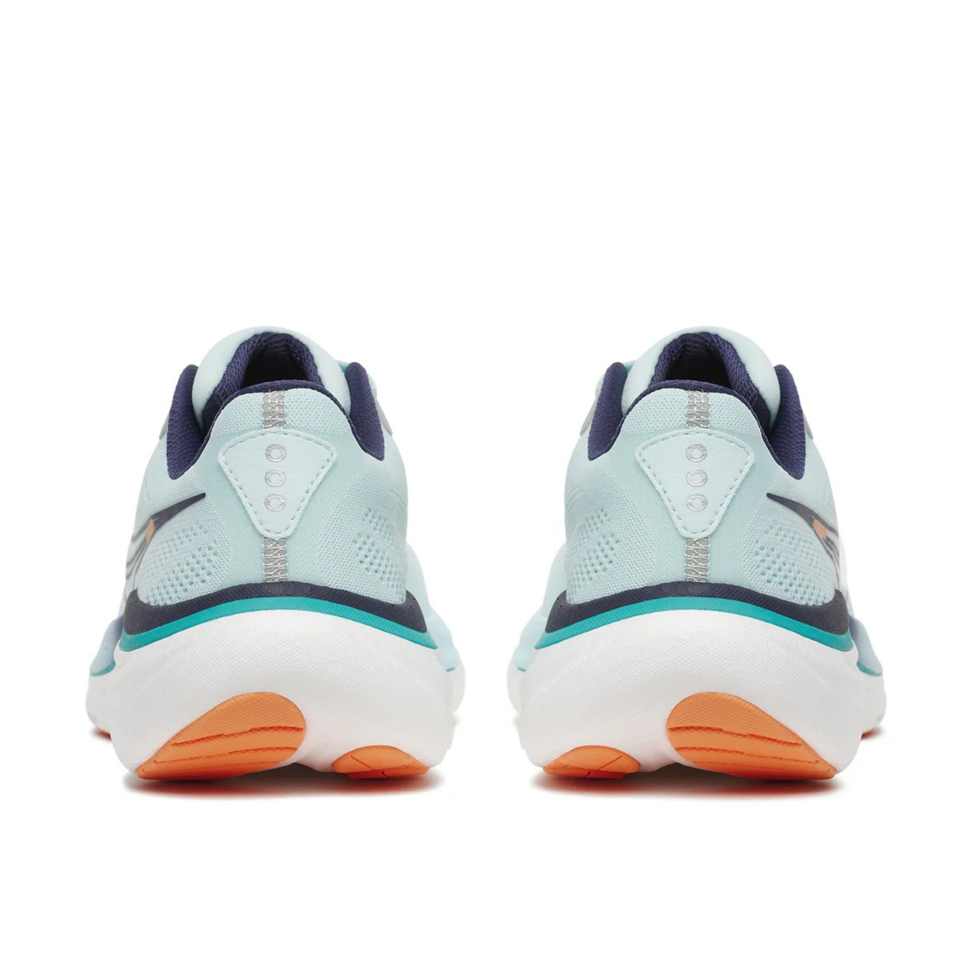 Light blue Saucony running shoe with dark blue accents on a white background