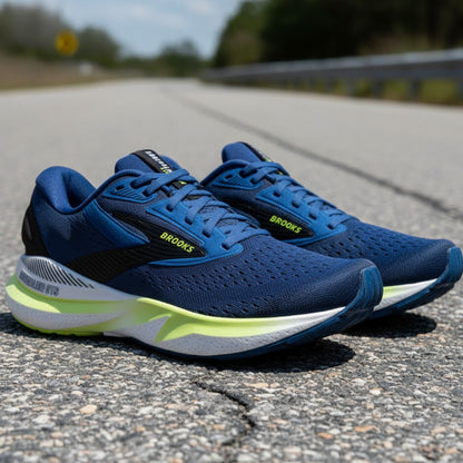 BROOKS SHOE ADRENALINE GTS 24 MN NAVY PEONY/BLACK/ACID LIME (AW25)