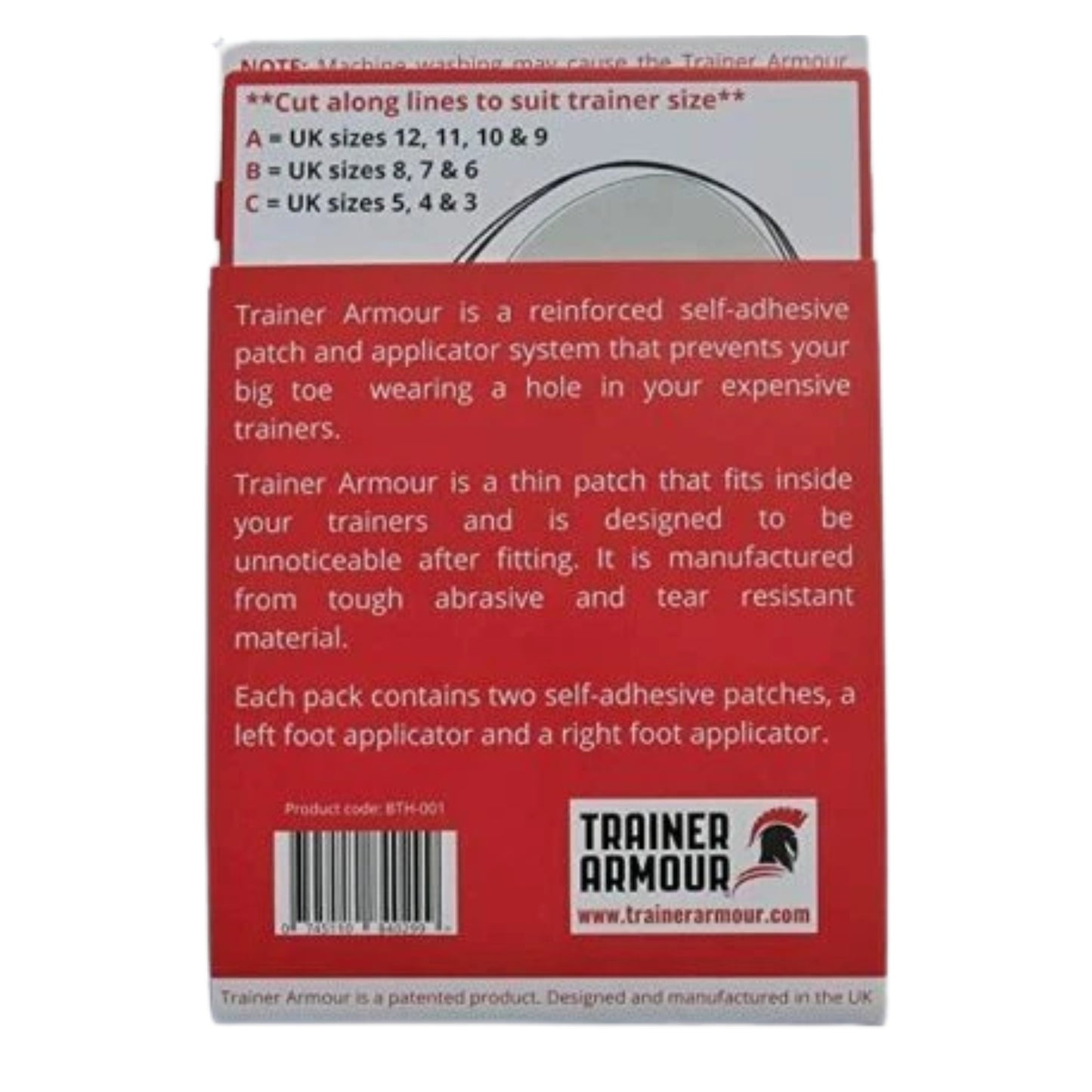 TRAINER ARMOUR BIG TOE HOLE PREVENTER (2)