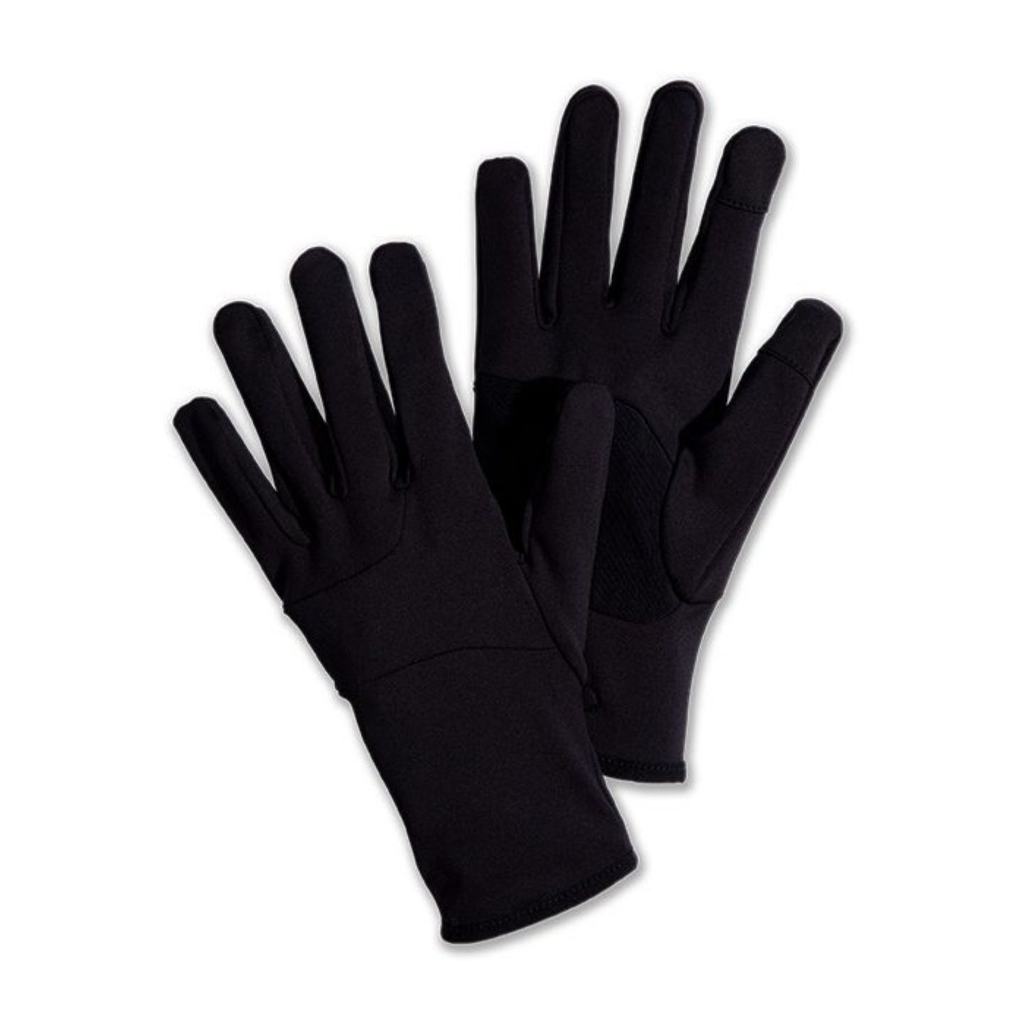 Black gloves with Brooks logo on a white background