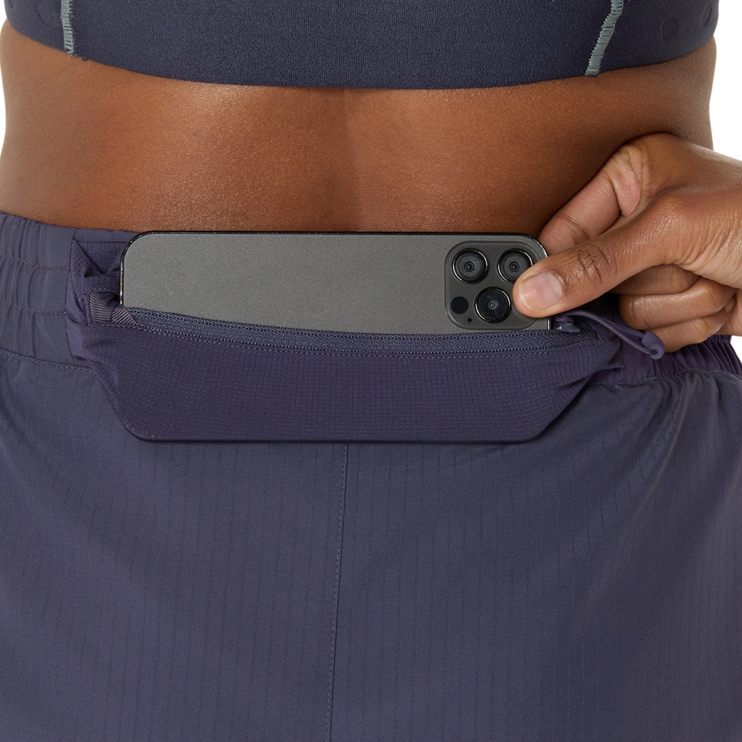 ASICS SHORT NAGINO RUN ADJUSTABLE 4 INCH WN INDIGO FOG (AW25)