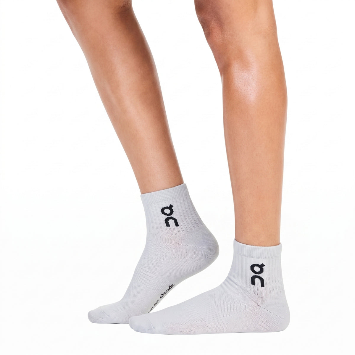 Grey On crew sock on a white background