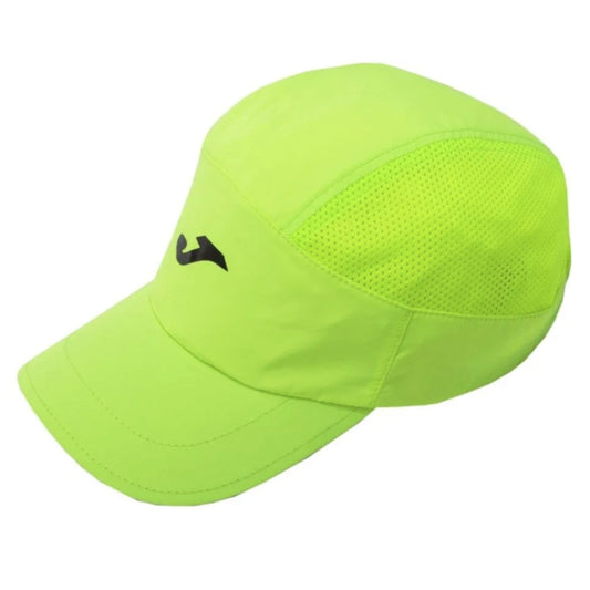 Bright green Joma cap with a brand logo on a white background