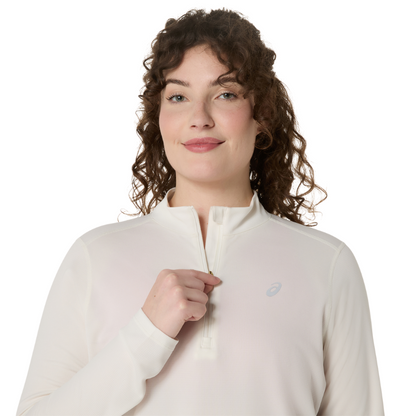 ASICS TOP LONG SLEEVE ICON HALF ZIP WN CREAM (AW25)