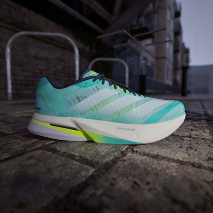 ADIDAS SHOE ADIZERO BOSTON 13 MN  AQUA/WHITE/LUCID LEMON(AW25)
