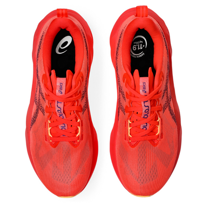 ASICS SHOE NOVABLAST 5 MN FLASH RED/EDO PURPLE (AW25)