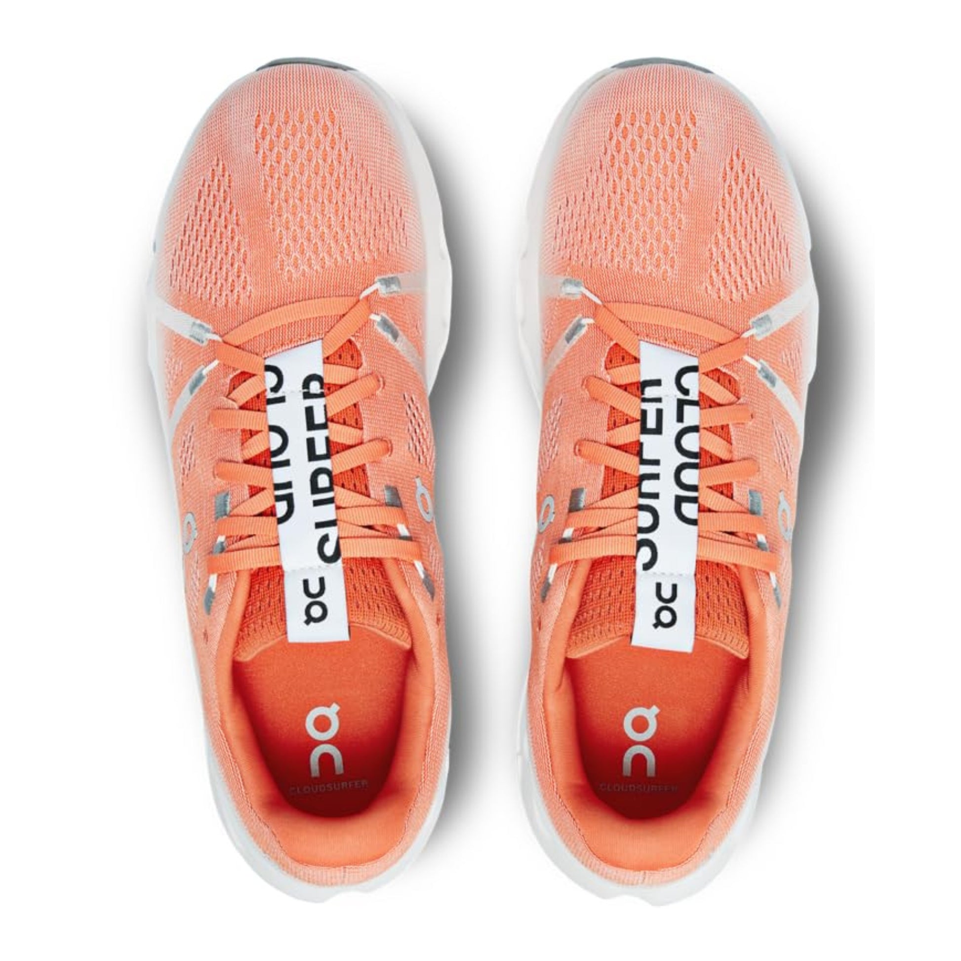 White/Flame running shoe top view of the shoe