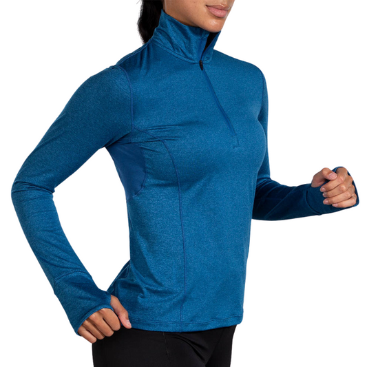 BROOKS TOP LONG SLEEVE DASH HALF ZIP WN