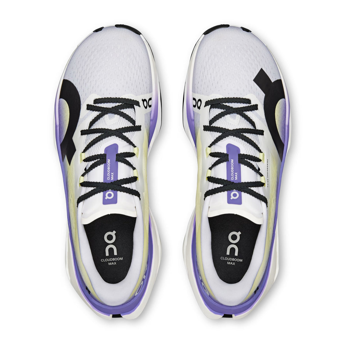 A pair of On running shoes shown from a top-down view.