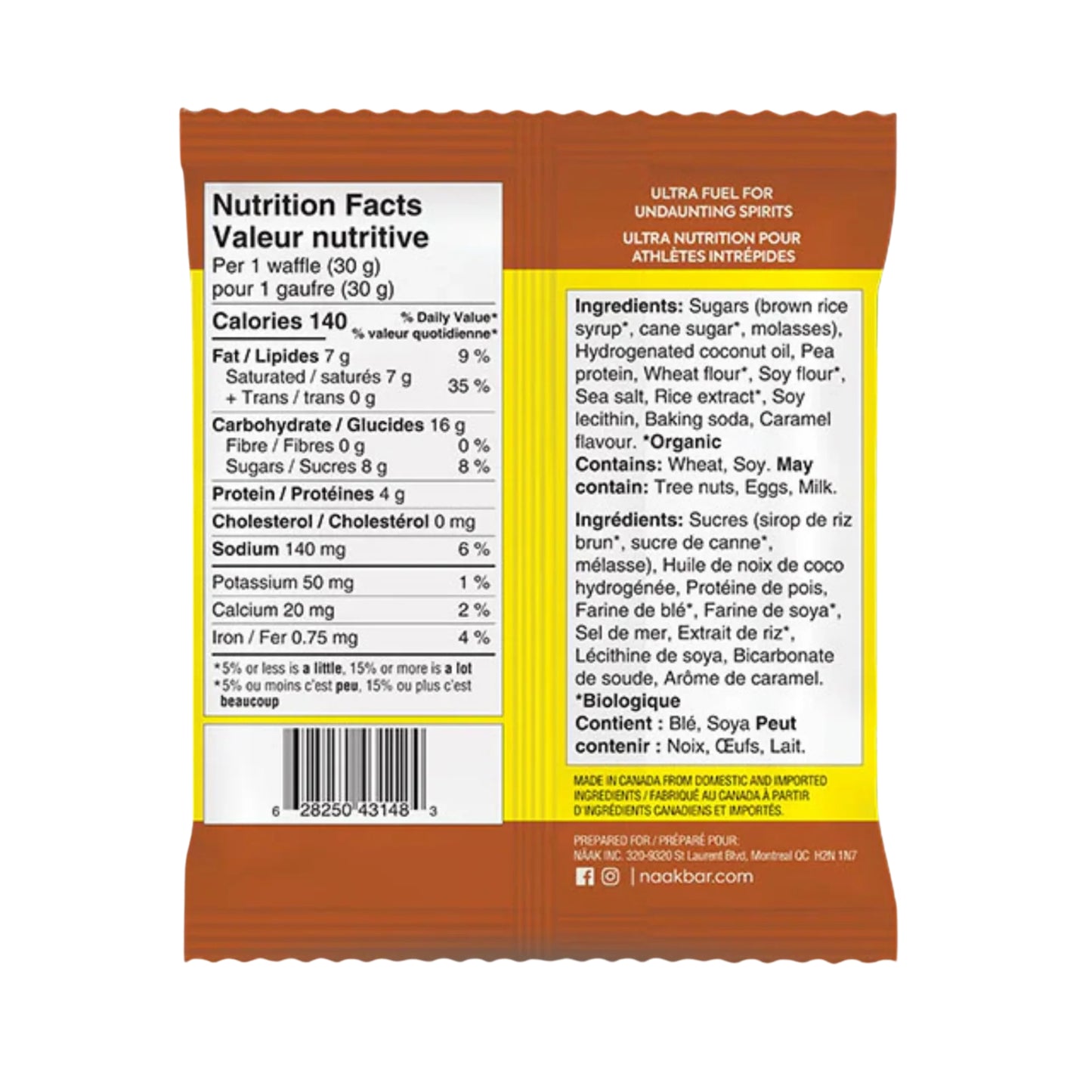 NAAK ULTRA ENERGY WAFFLE SALTED CARAMEL 30G