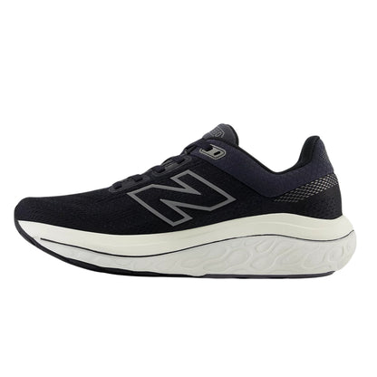 Black New Balance running shoe on a white background