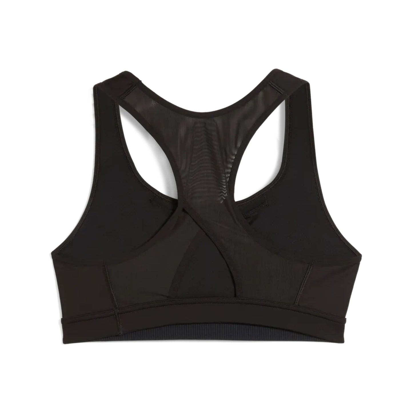 Black sports bra on a white background