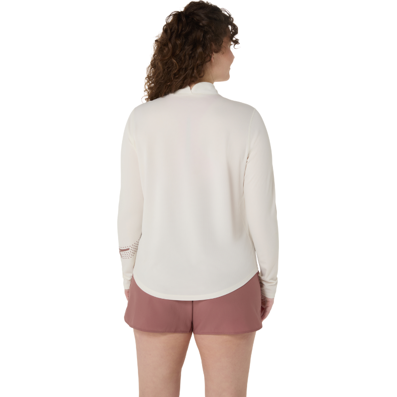 ASICS TOP LONG SLEEVE ICON HALF ZIP WN CREAM (AW25)