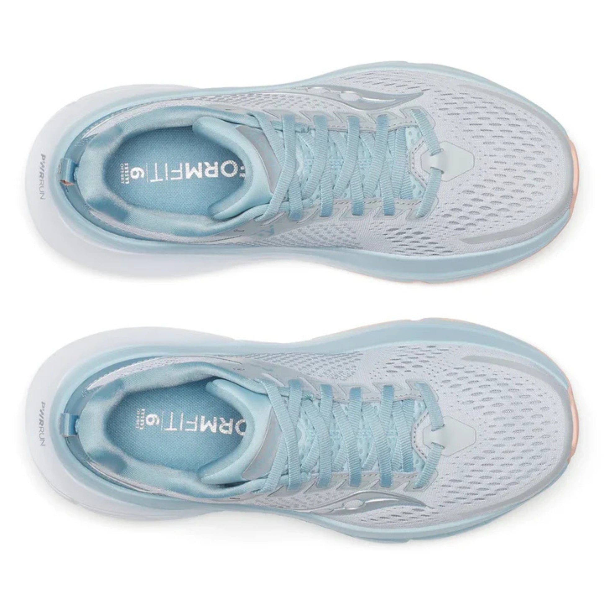 Cloud/Topaz Saucony running shoe with light blue cushioning