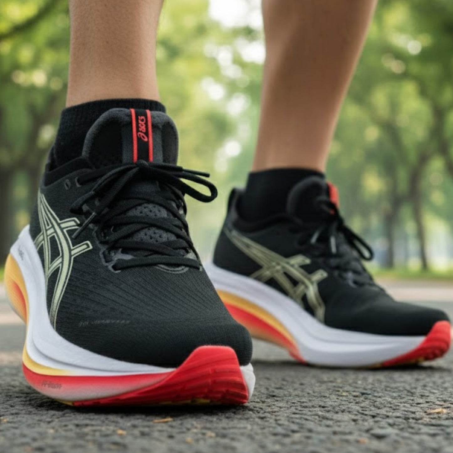 ASICS SHOE GEL-NIMBUS 27 MN BLACK/KHAKI (SS25)