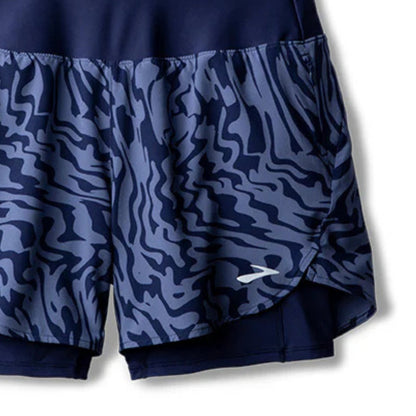 BROOKS SHORT CHASER 5INCH 2IN1 2.0 WN MIDNIGHT SPEEDSCAPE (AW25)