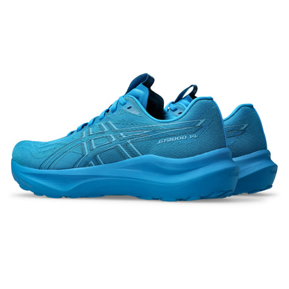 Blue running shoe on a white background