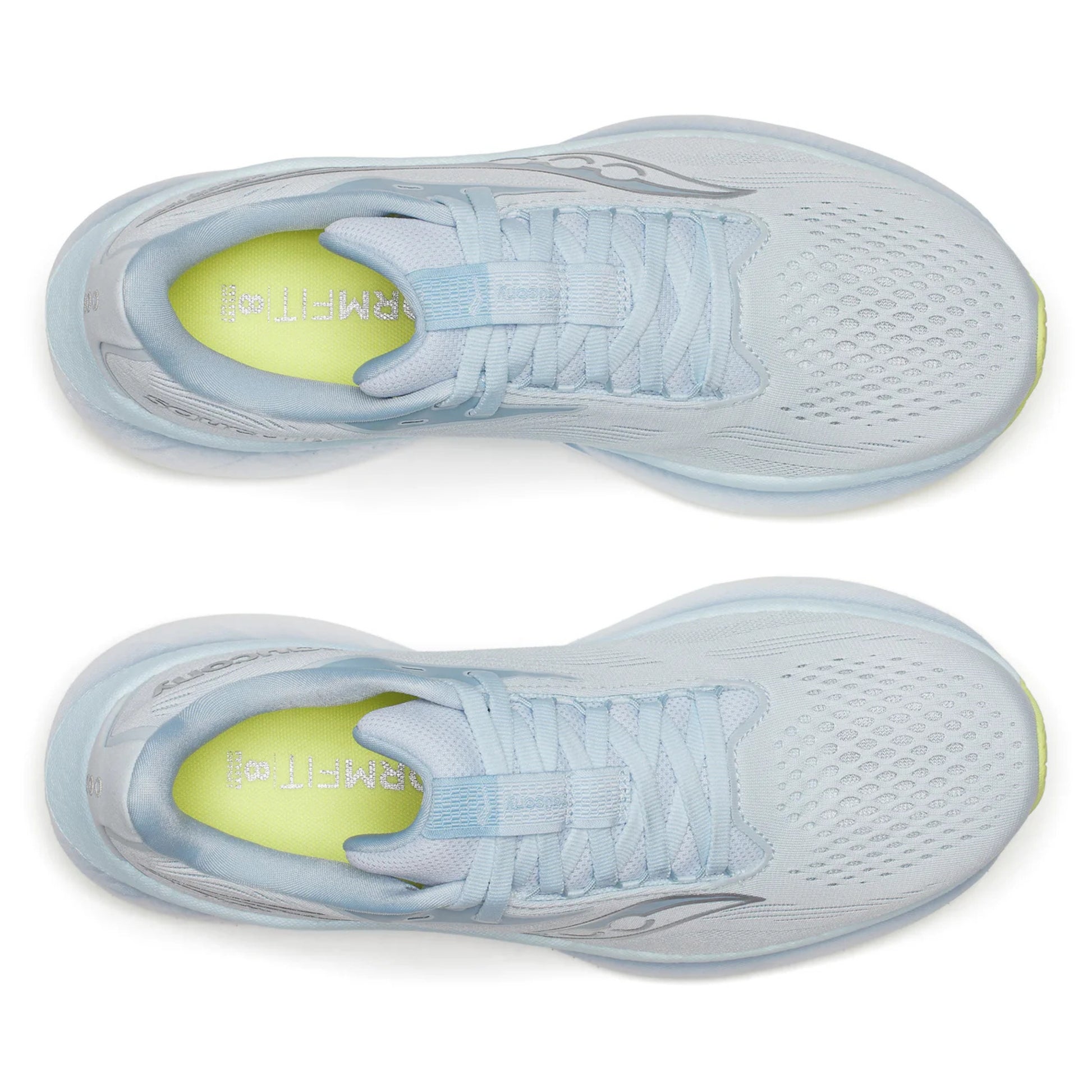 Light blue with ice blue accents and light yellow cushioning 