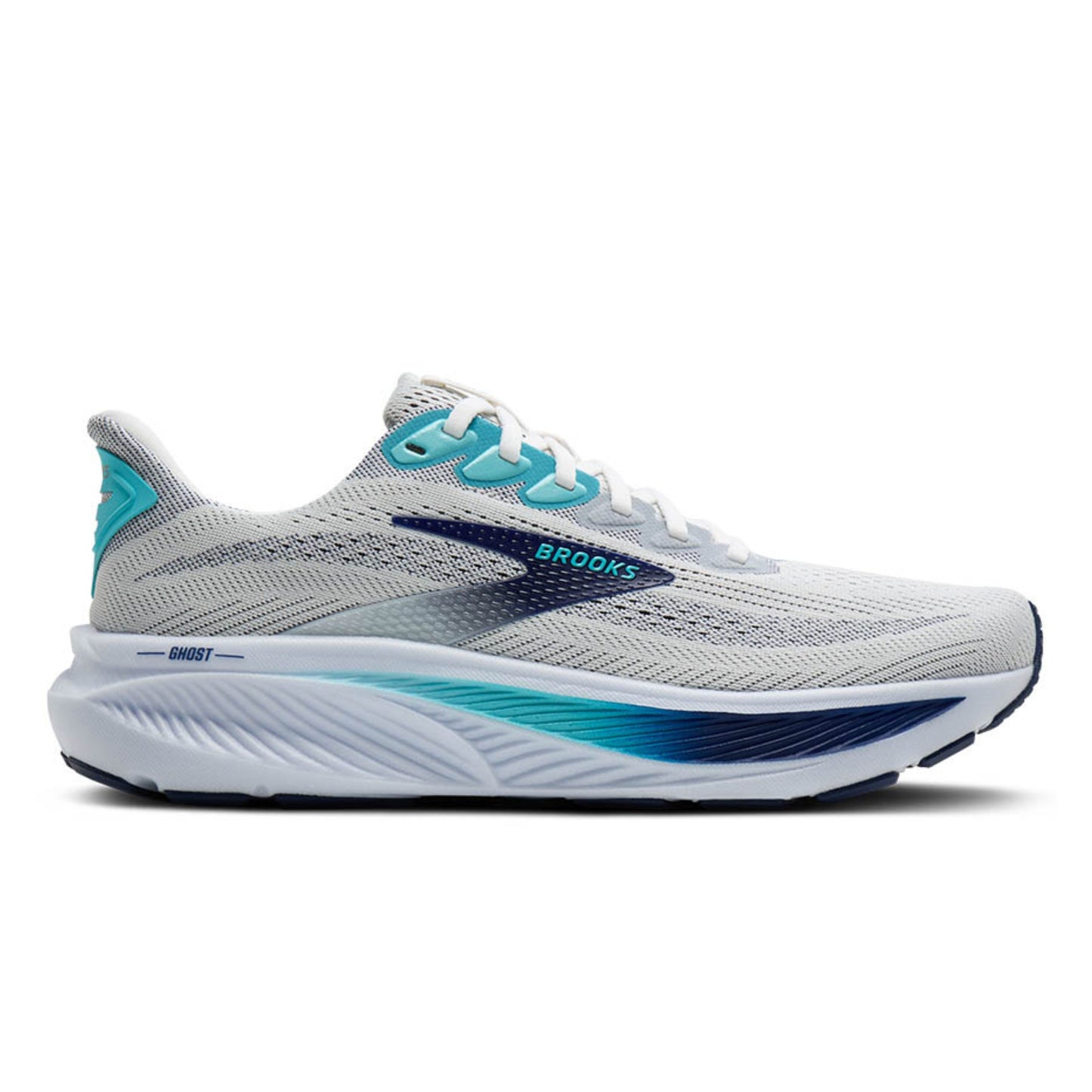 BROOKS SHOE GHOST 17 MN WHITE/BEACON BLUE/IPANEMA (SS26)