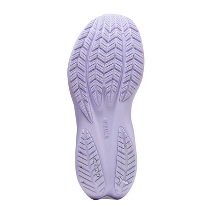 A single light purple Puma running shoe sole shown from a top-down view on a plain white background.