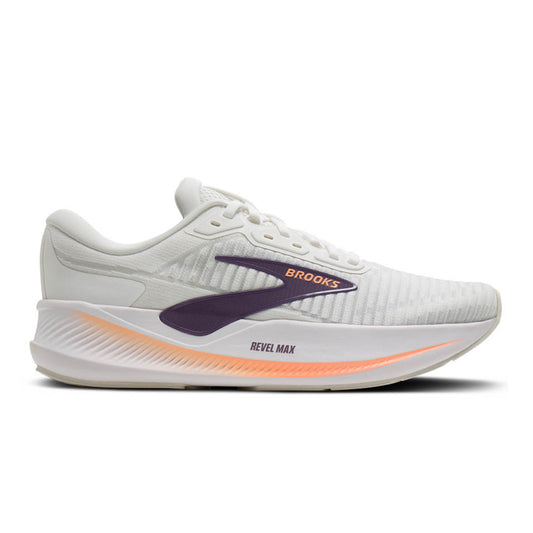 BROOKS SHOE REVEL MAX WN WHITE/MULLED GRAPE/PEACH (AW26)