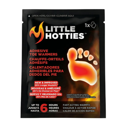 Little Hotties adhesive toe warmers packaging on a white background
