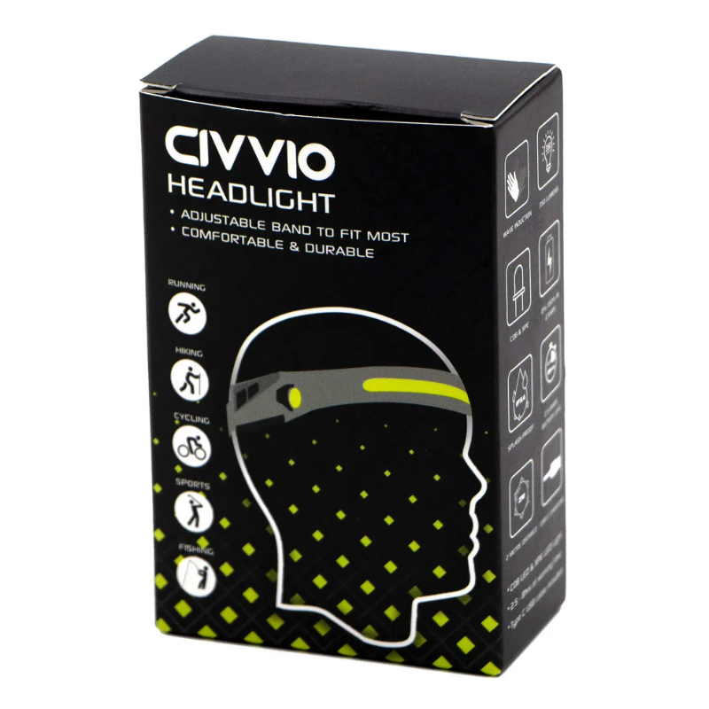 CIVVIO HEADLIGHT RECHARGEABLE & ADJUSTABLE 350 LUMENS