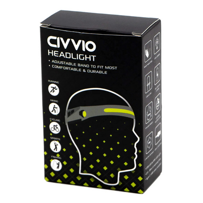 CIVVIO HEADLIGHT RECHARGEABLE & ADJUSTABLE 350 LUMENS