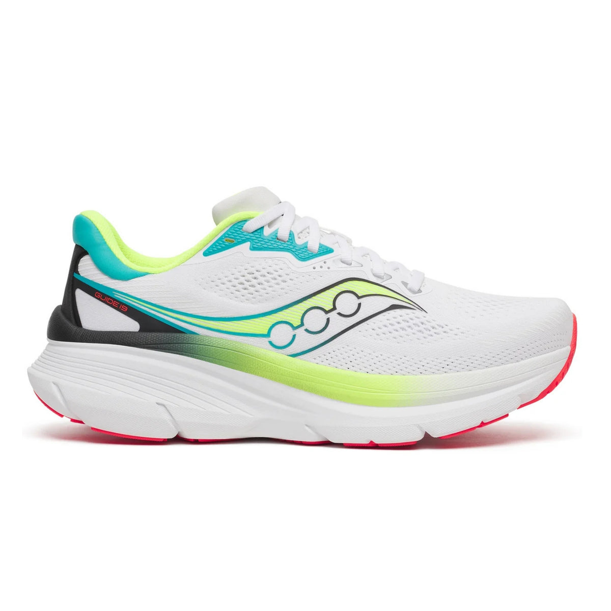 SAUCONY SHOE GUIDE 19 MN WHITE/CITRON (AW26)