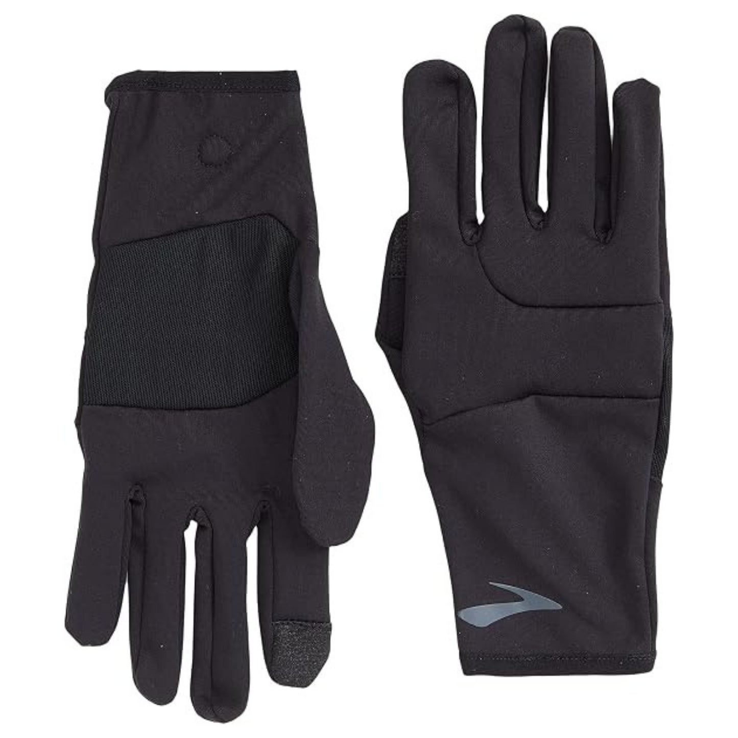 Black gloves with Brooks logo on a white background