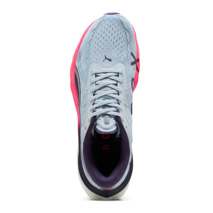 Light blue Puma running shoe on a white background