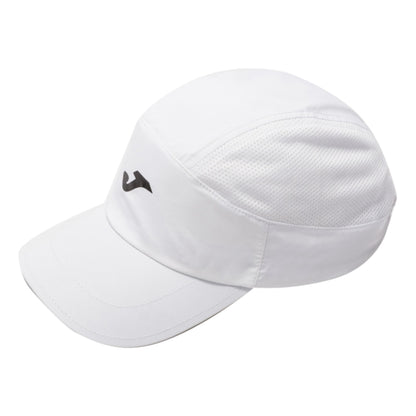 White Joma cap with a black logo on a white background