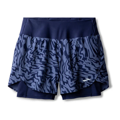 BROOKS SHORT CHASER 5INCH 2IN1 2.0 WN MIDNIGHT SPEEDSCAPE (AW25)