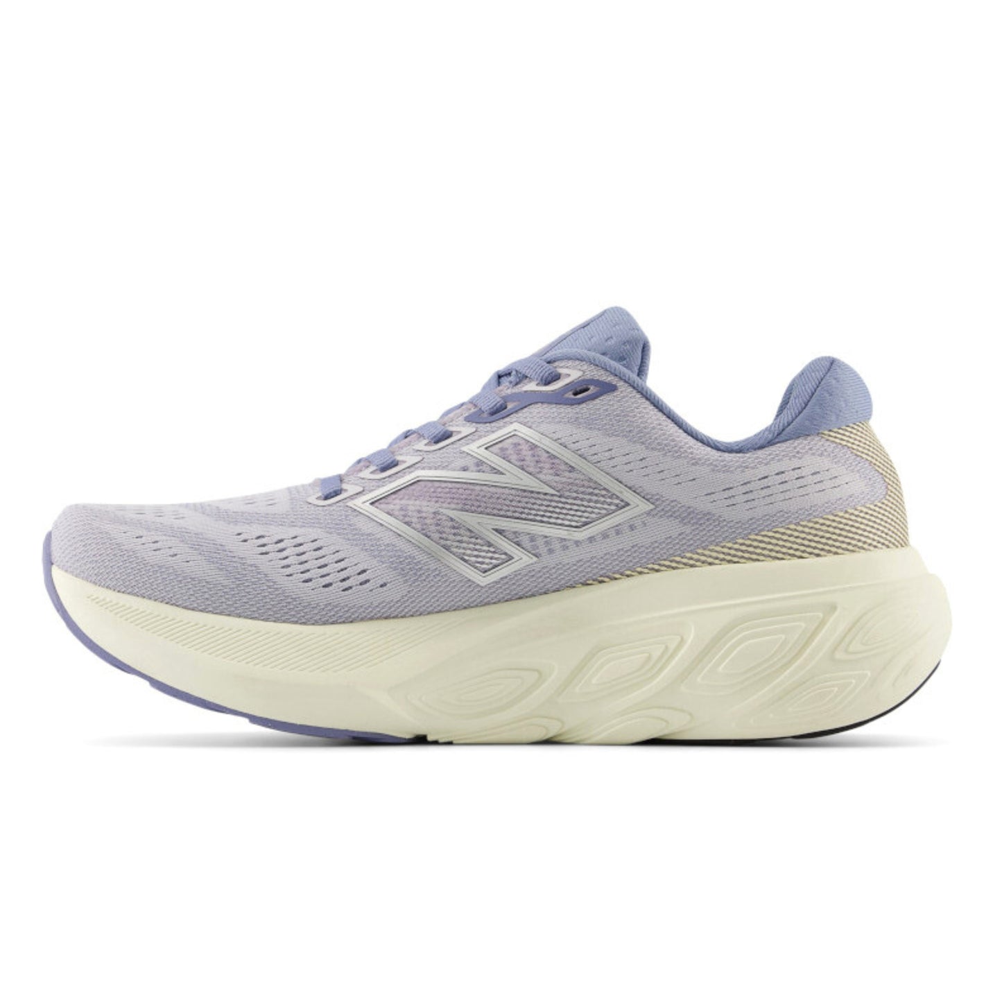 Light purple running shoe with a New Balance logo on a white background