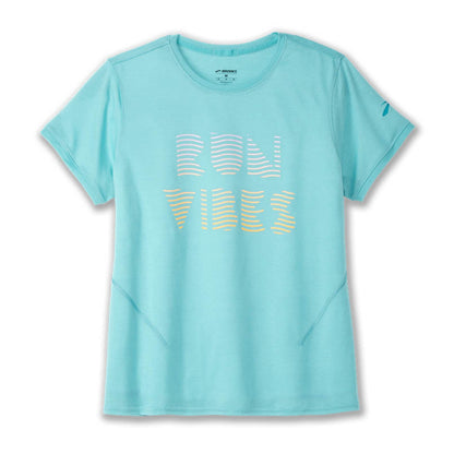 BROOKS SHIRT TEE DISTANCE 3.0 WN AQUA/RUN VIBES (AW25)